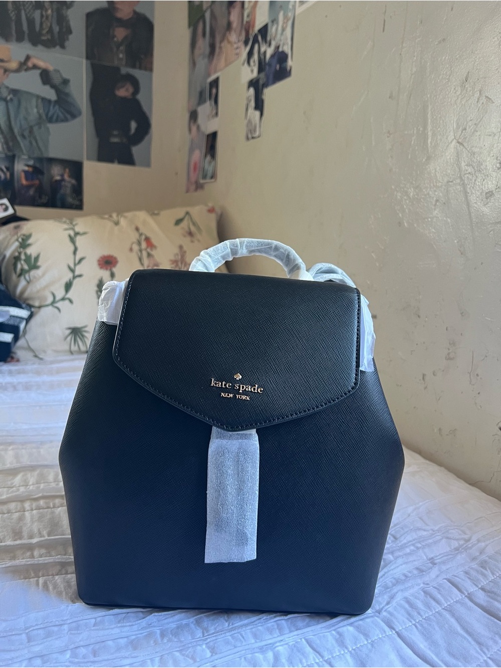 kate spade Black Saffiano Leather Backpack
